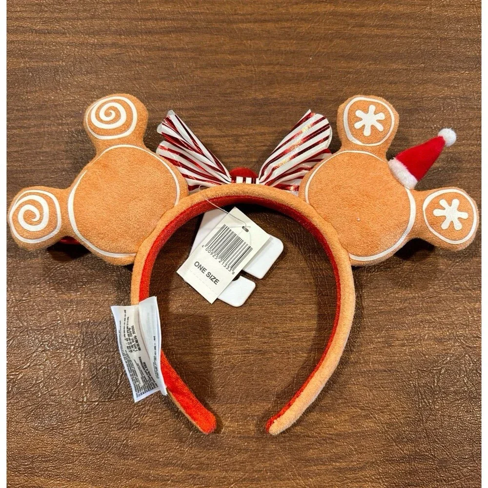 Disney Parks Christmas Holiday Gingerbread Ears Headband